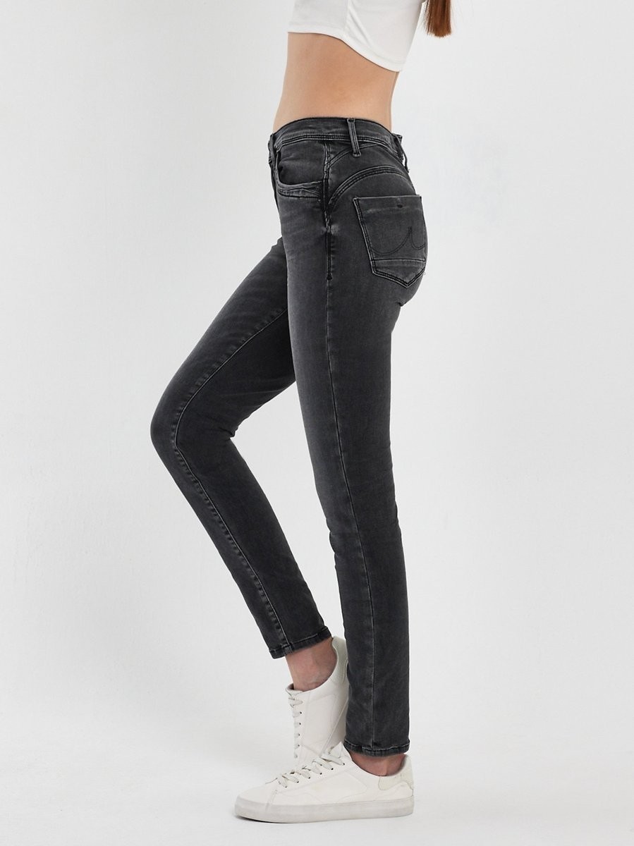 LTB Jonna 100 Dar Paça Yüksek Bel Mid Indigo Jean Pantolon görsel 4