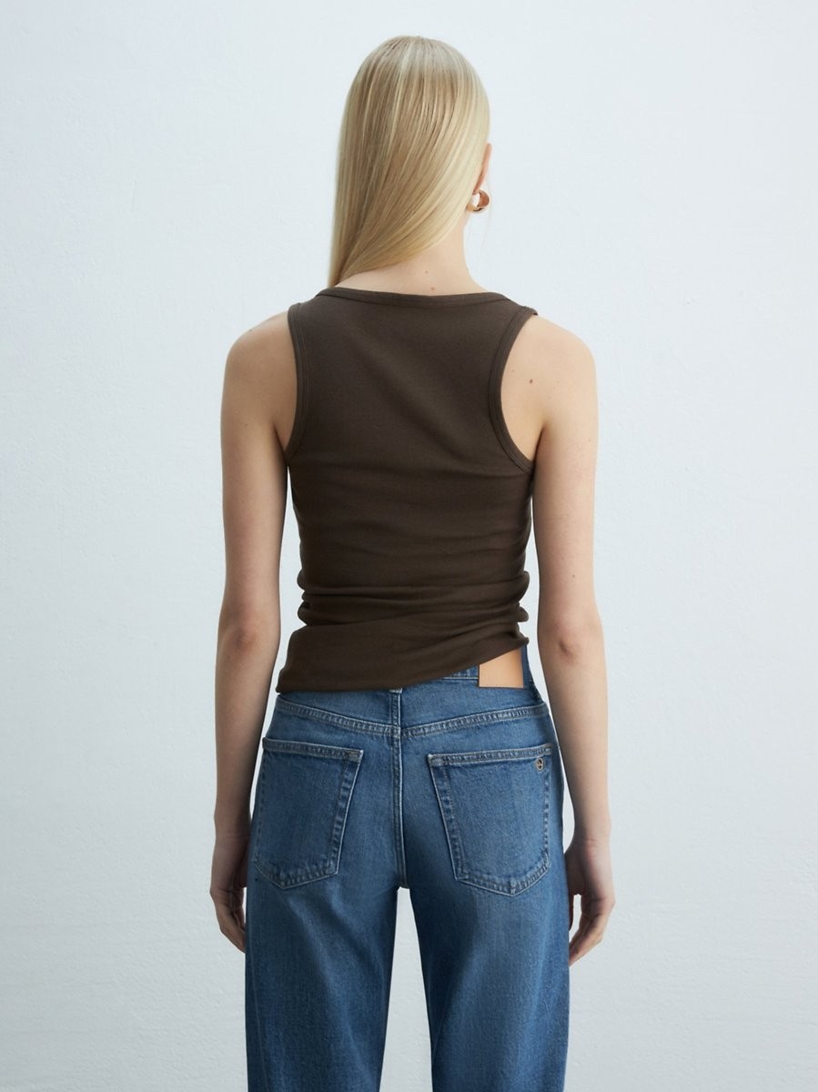 LTB Fitilli Yuvarlak Yaka Basic Krem Atlet görsel 2