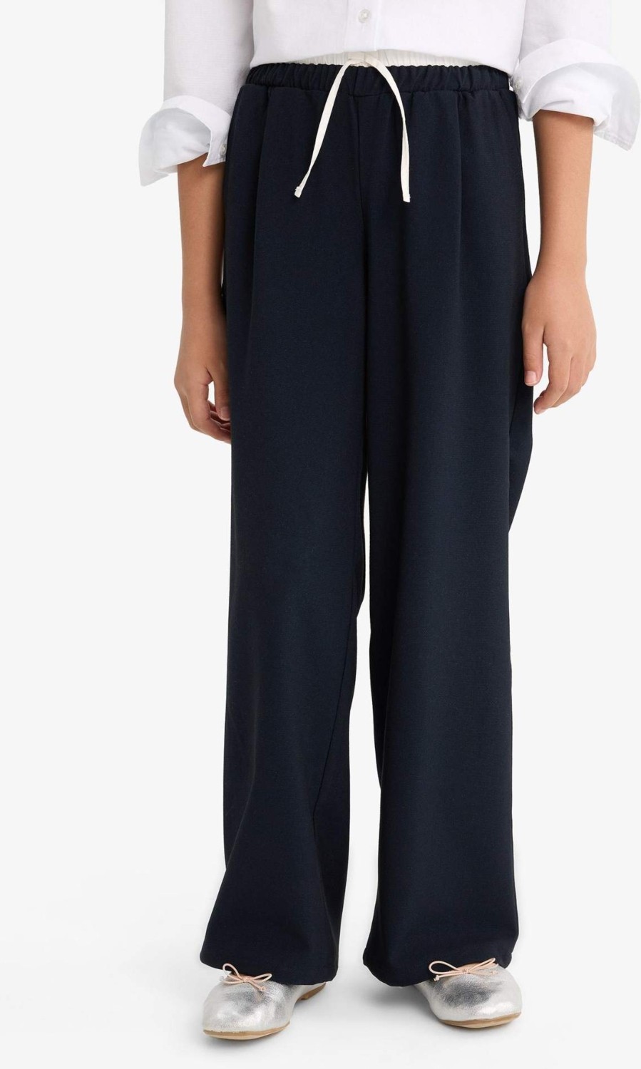 DeFacto Straight Wide Geniş Bol Paça Pantolon Kız Çocuk F2432A825AU görsel 6