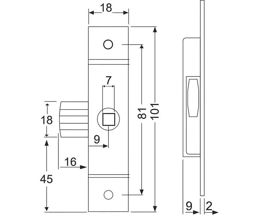 Resim Soho S - 613 Şaft Kapısı Kilidi Galvaniz 