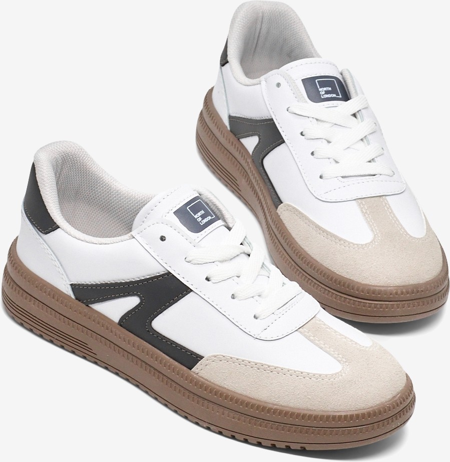 Tonny Black Kadın Bej Kahve Kauçuk Taban Bağcıklı Sneaker Rahat Kalıp Modern Tasarım