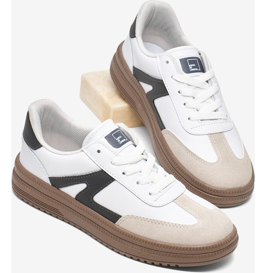 Tonny Black Kadın Bej Kahve Kauçuk Taban Bağcıklı Sneaker Rahat Kalıp Modern Tasarım görsel 7