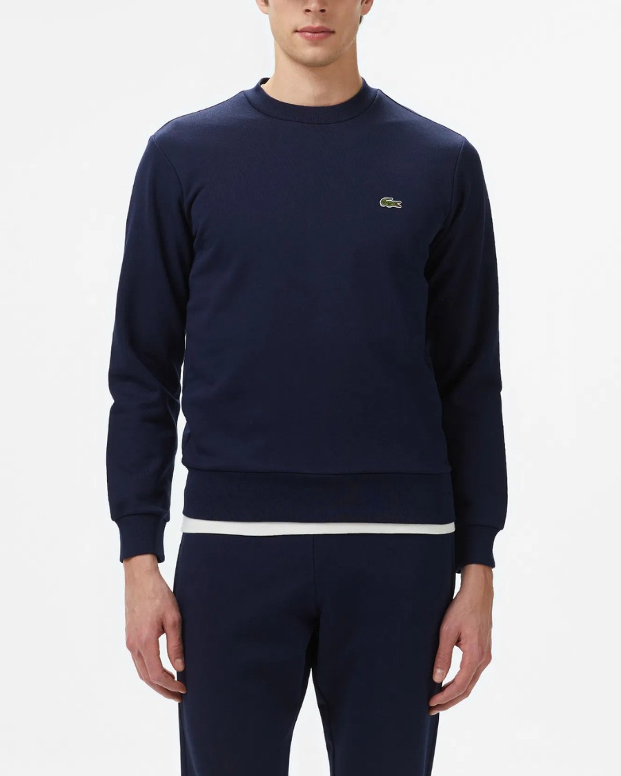 Lacoste Erkek Classic Fit Bisiklet Yaka Lacivert Sweatshirt