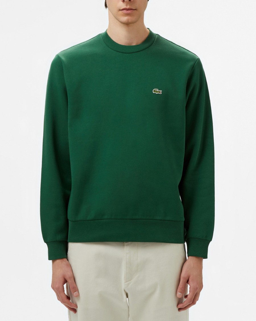 Lacoste Erkek Standart Fit Bisiklet Yaka Yeşil Sweatshirt