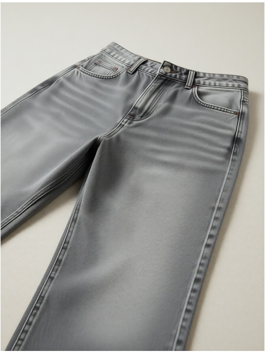 Wkm Erkek Baggy Yıkamalı Denim Jean Pantolon görsel 6