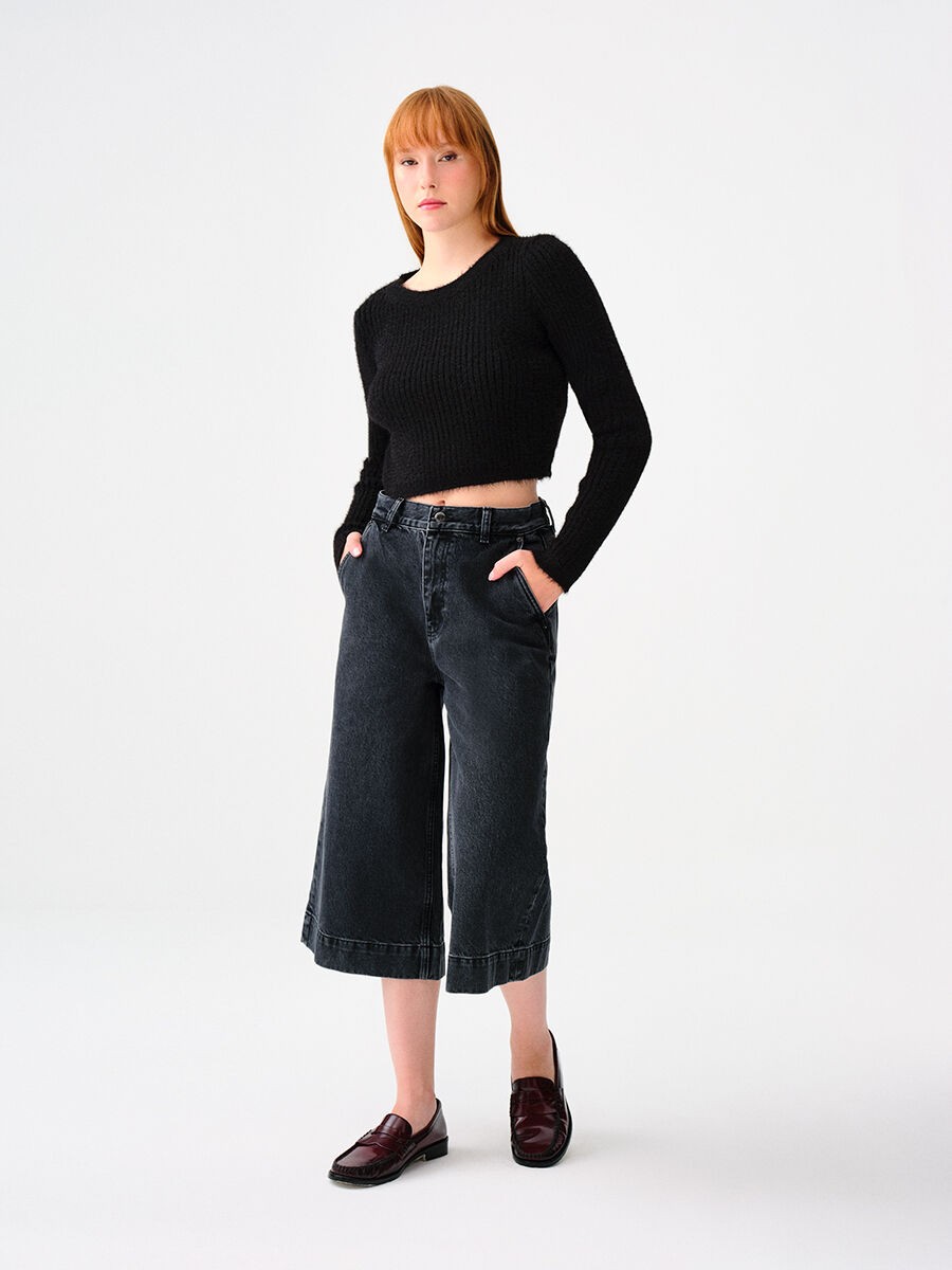 Loft Culotte Cropped Regular Fit Kadın Pantolon
