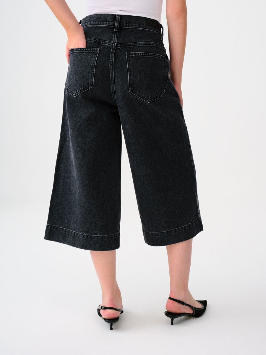 Loft Culotte Cropped Regular Fit Kadın Pantolon görsel 4