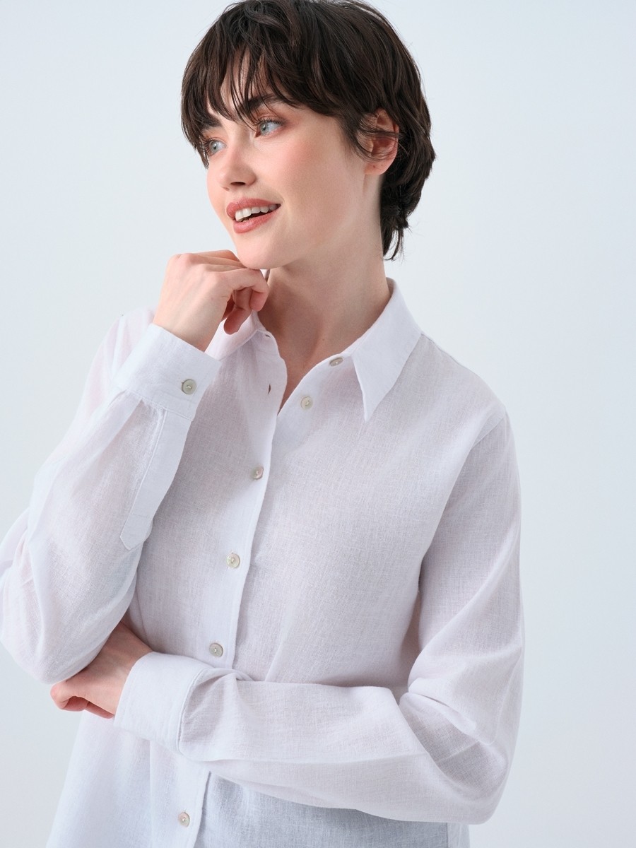 Loft Loose Fit Kadın Gömlek U.kol görsel 4