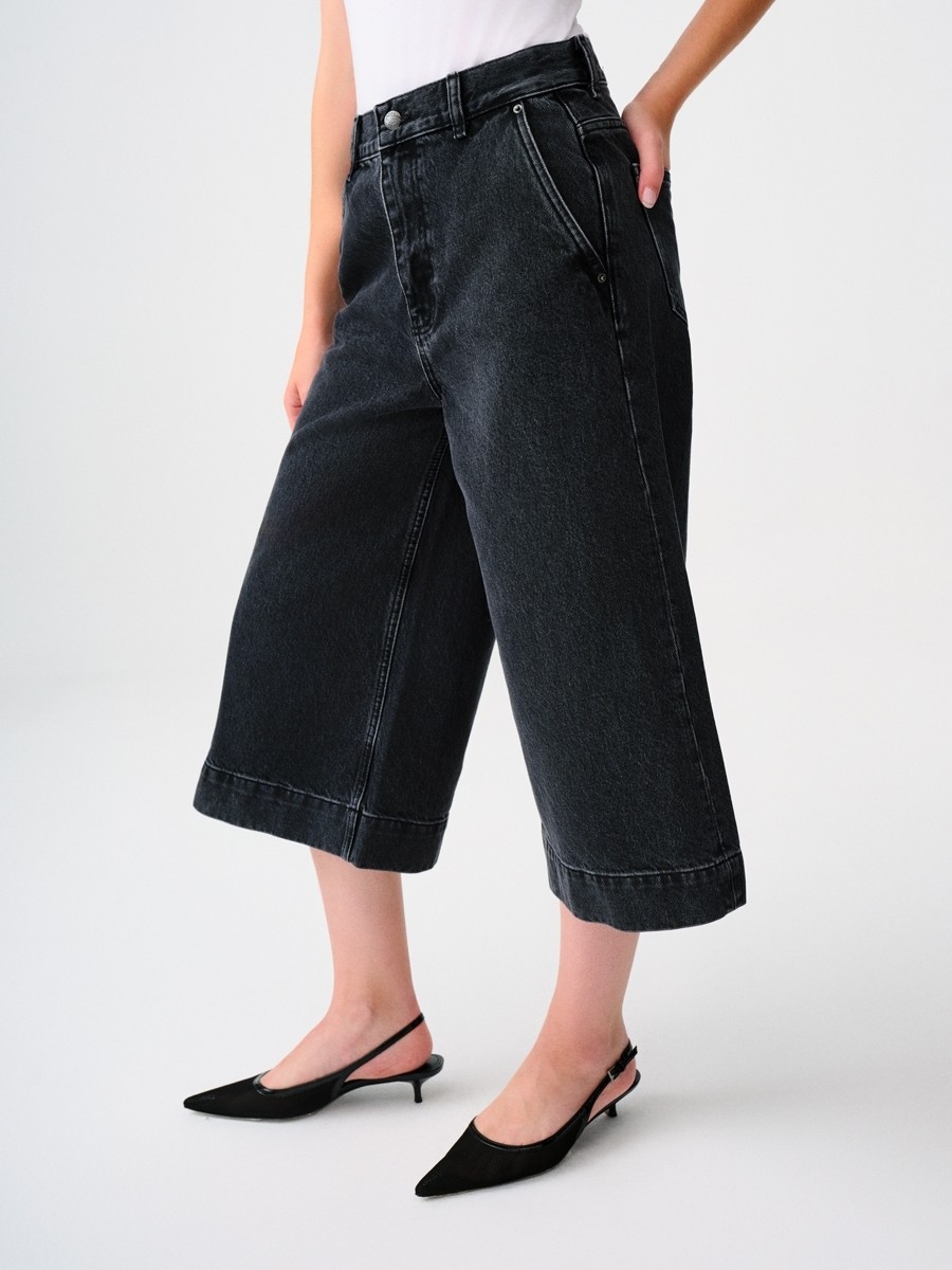 Loft Culotte Cropped Regular Fit Kadın Pantolon görsel 8