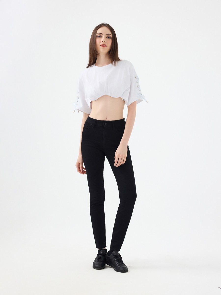 Loft Kadın Jean Pantolon Siyah LF2037054 görsel 6