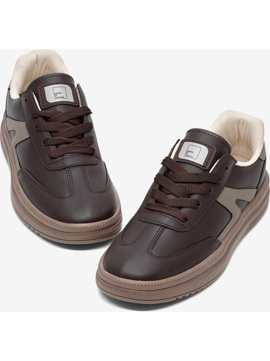 Tonny Black Kadın Kahve Rahat Kalıp Kauçuk Taban Bağcıklı Sneaker