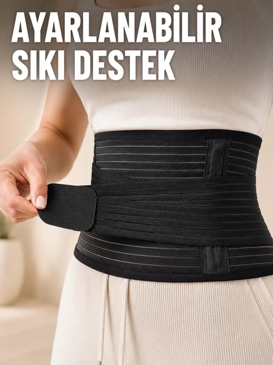 Midas Toptan Home Elastik Bel Destek Korsesi Ayarlanabilir Cırtlı Sıkma Bantlı Bel Kemeri