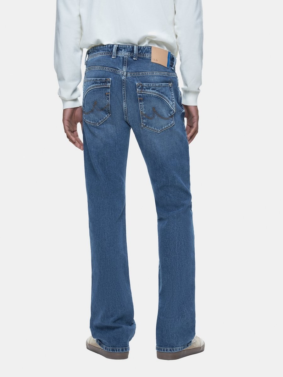 LTB Tınman 401 Orta Bel Düz Paça Mid Indigo Jean Pantolon görsel 3
