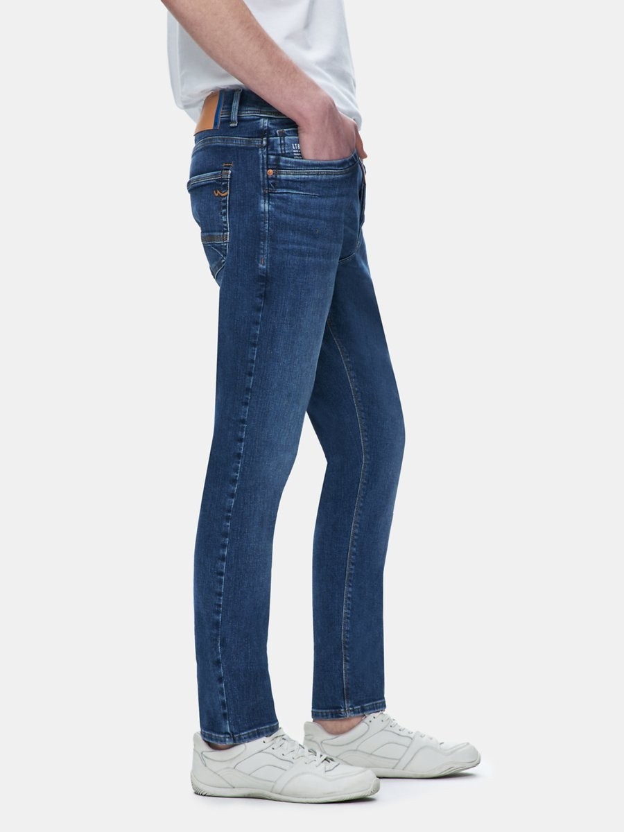 LTB Servando 600 Dar Paça Orta Bel Mid Indigo Jean Pantolon görsel 4