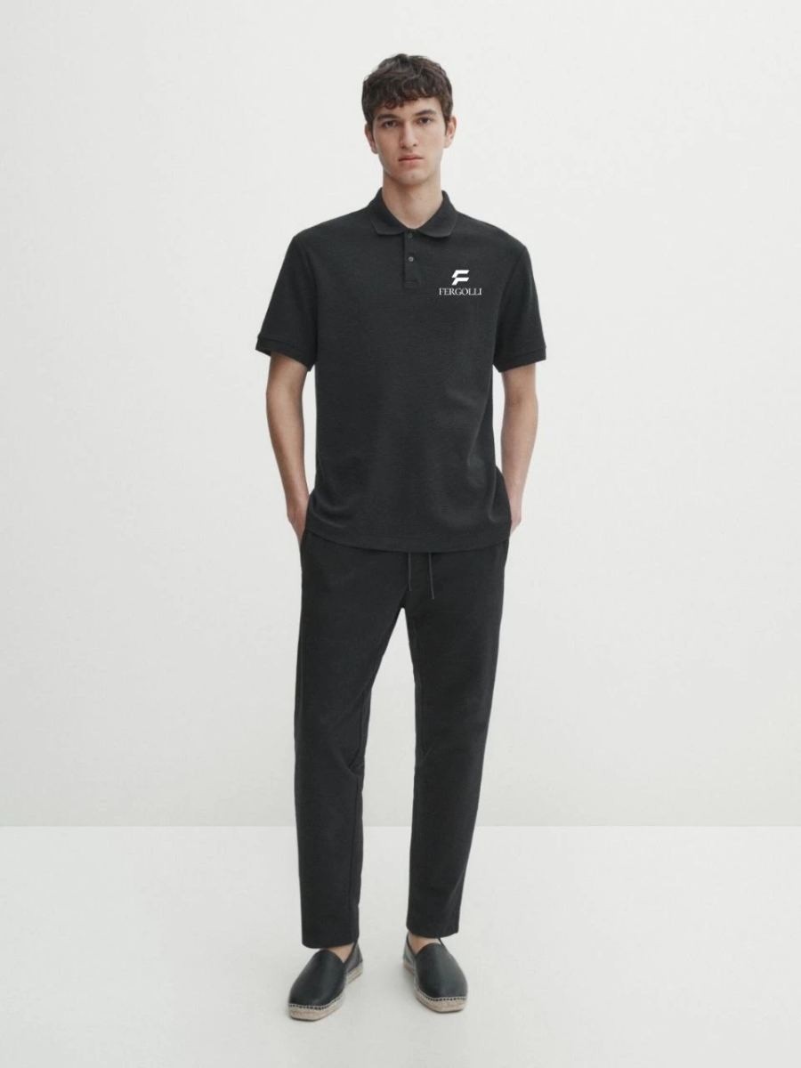Fantastik Store Erkek Pike Polo Yaka Tişört Düğmeli Baskılı T-Shirt - Beyaz görsel 2