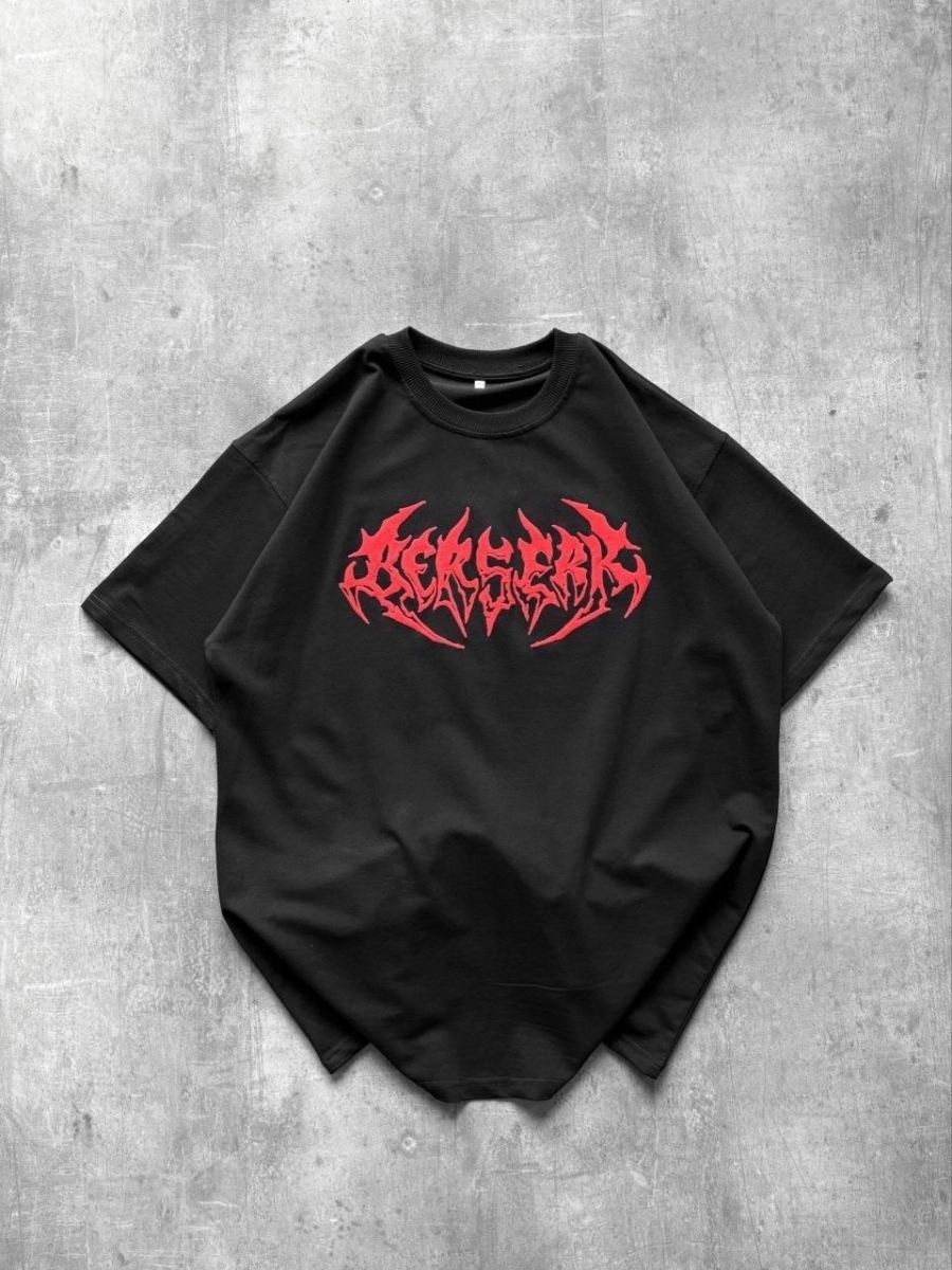 Fantastik Store Erkek Kısa Kol Yazlık Tişört Bisiklet Yaka Baskılı Oversize T-Shirt - Siyah görsel 5
