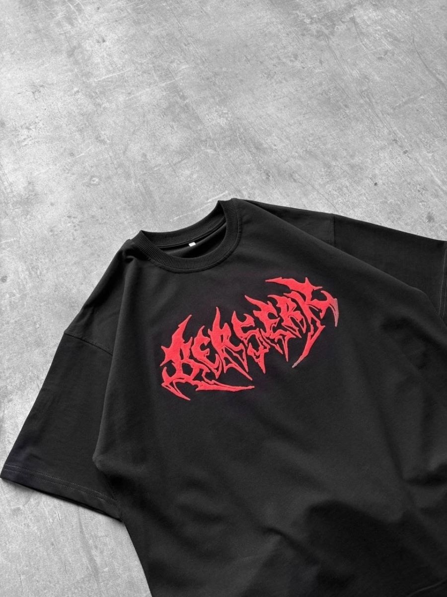 Fantastik Store Erkek Kısa Kol Yazlık Tişört Bisiklet Yaka Baskılı Oversize T-Shirt - Siyah görsel 6