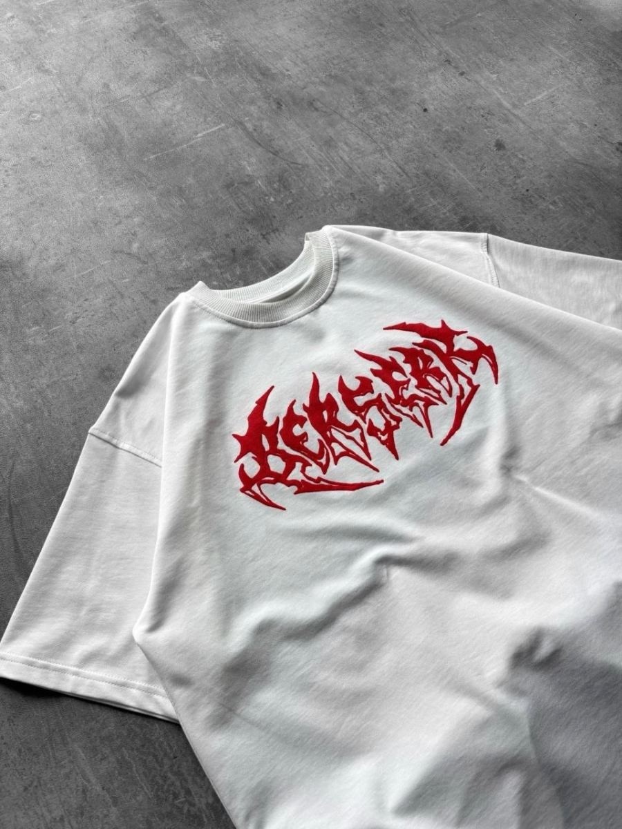 Fantastik Store Erkek Kısa Kol Yazlık Tişört Bisiklet Yaka Baskılı Oversize T-Shirt - Beyaz görsel 4