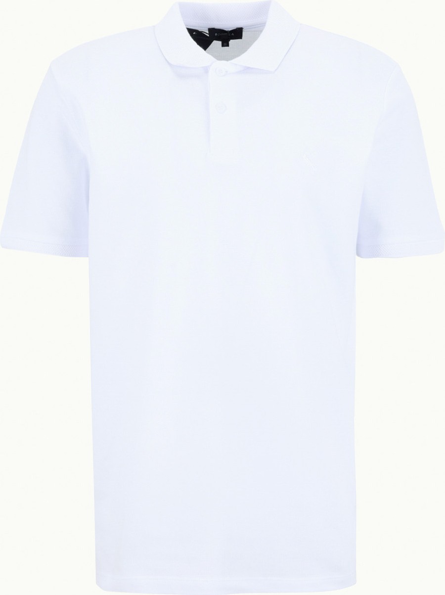 Fabrika Düz Beyaz Erkek Polo T-Shirt Nobro Cepsız Nb görsel 7