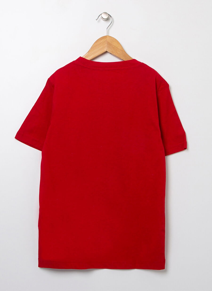 Nike Çocuk Kırmızı Bisiklet Yaka Baskılı T-Shirt 95A088-R78 Jdb Practıce Flıght görsel 2