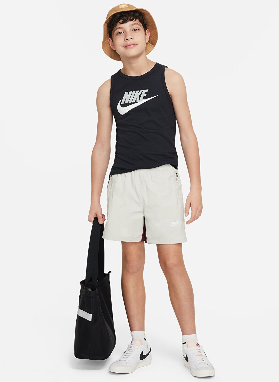 Nike Düz Siyah Erkek Çocuk Atlet FV5325-010-K Nsw Tank Essntl Hbr