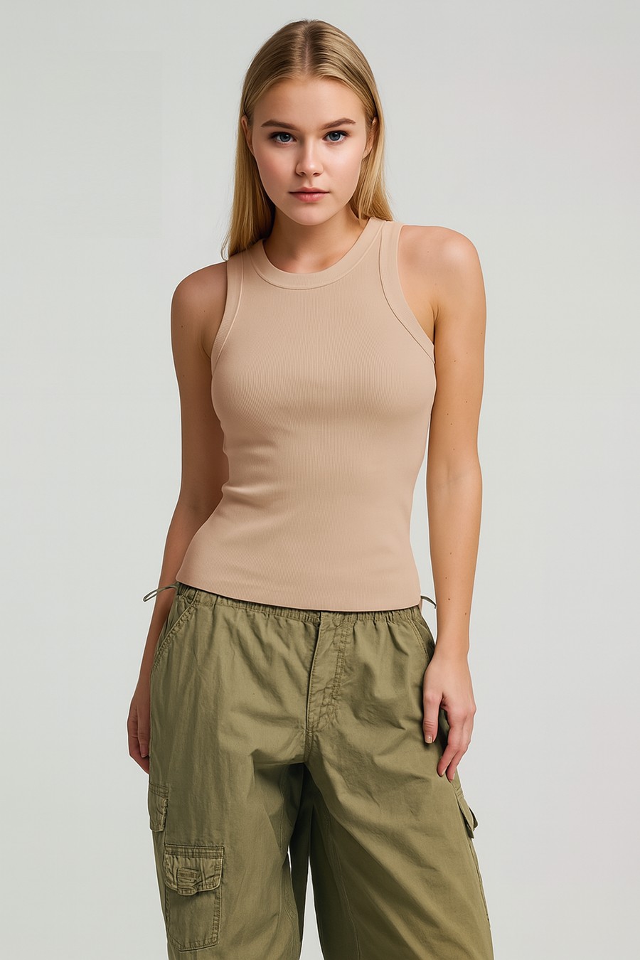 Novelle Halter Yaka Fitilli Atlet görsel 6