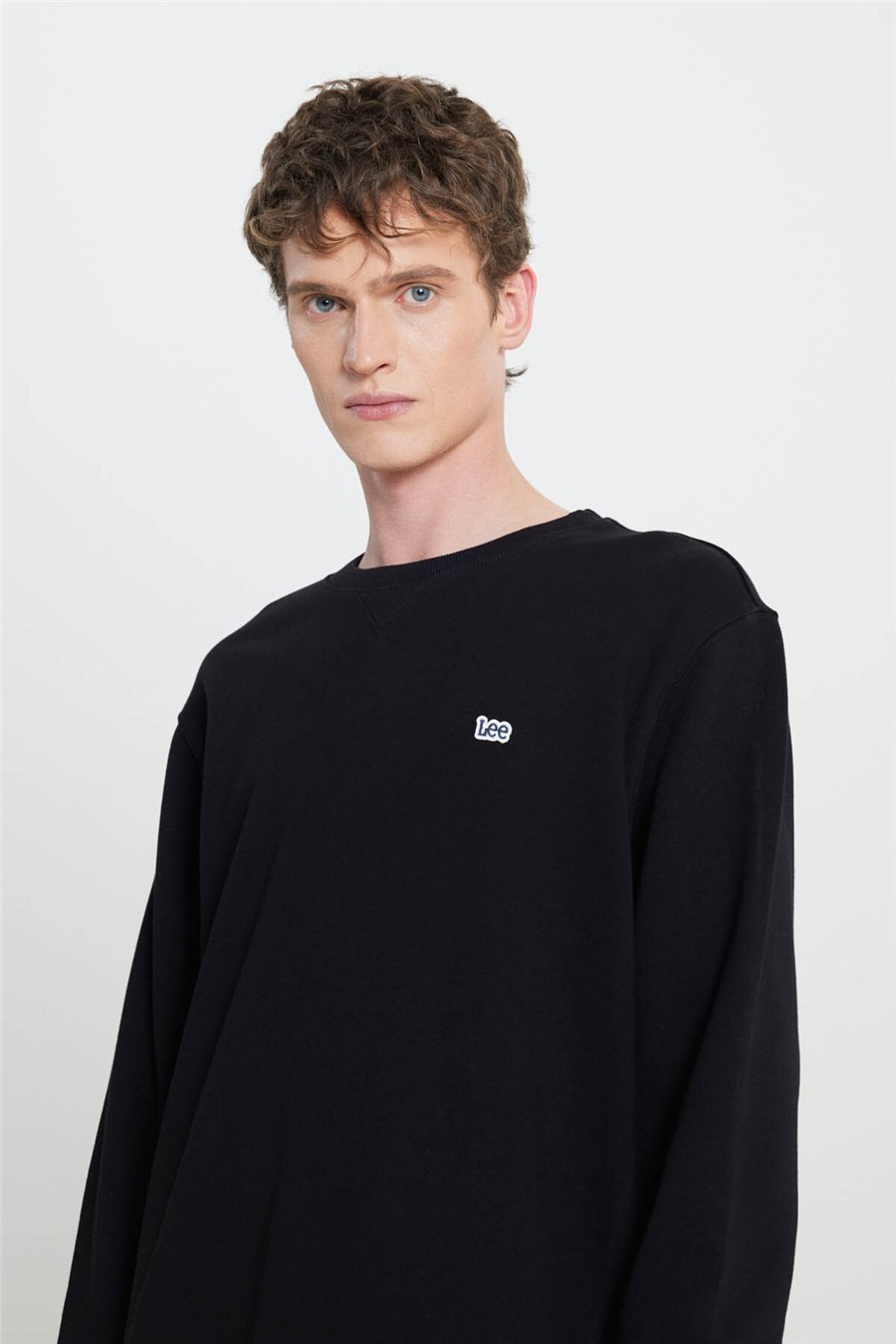 Lee Bisiklet Yaka Sweatshirt Siyah Erkek Sweatshirt görsel 6