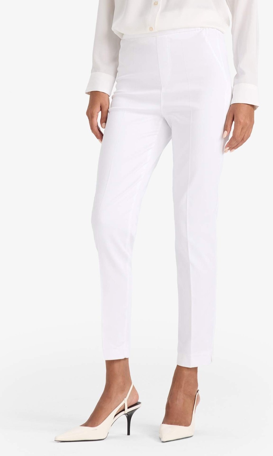 DeFacto Sigaret Saten Kumaş Pantolon Normal Bel Basic Beli Lastikli J8743AZ25SM görsel 8