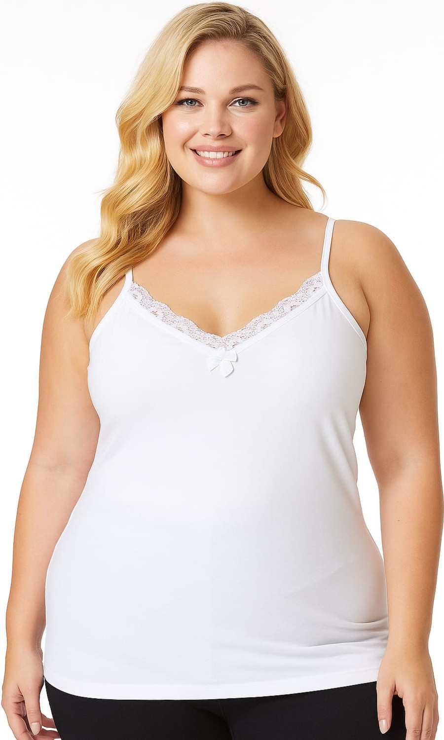 Wear Treasure Hnx Pamuklu Yakası Dantel Ince Askılı Kadın Atlet