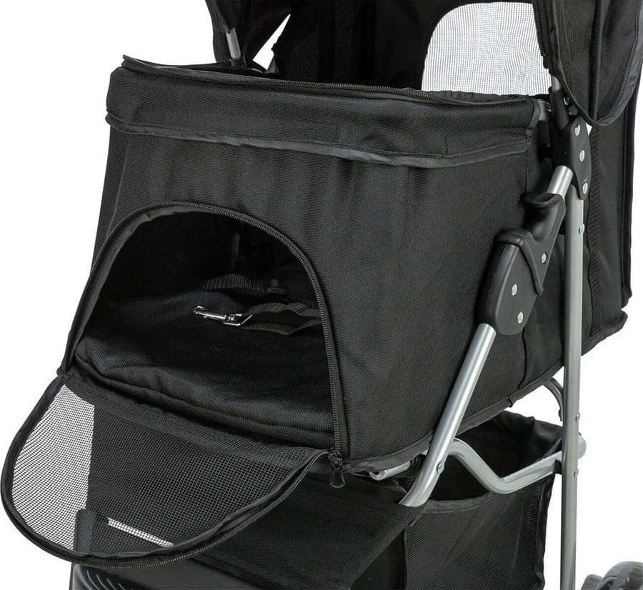 Die Grup Trıxıe Köpek ve Kedi Arabası 47X100X80CM Siyah görsel 5