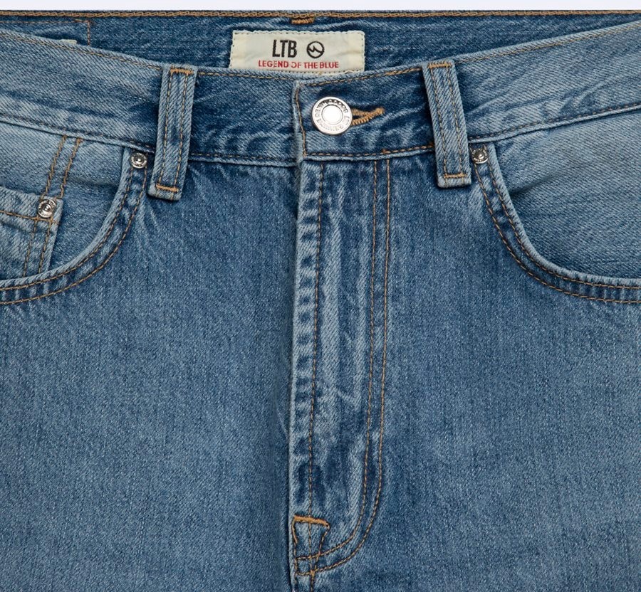 LTB Vanetta Zıp Fermuarlı Düz Paça Mid Indigo Jean Pantolon görsel 3