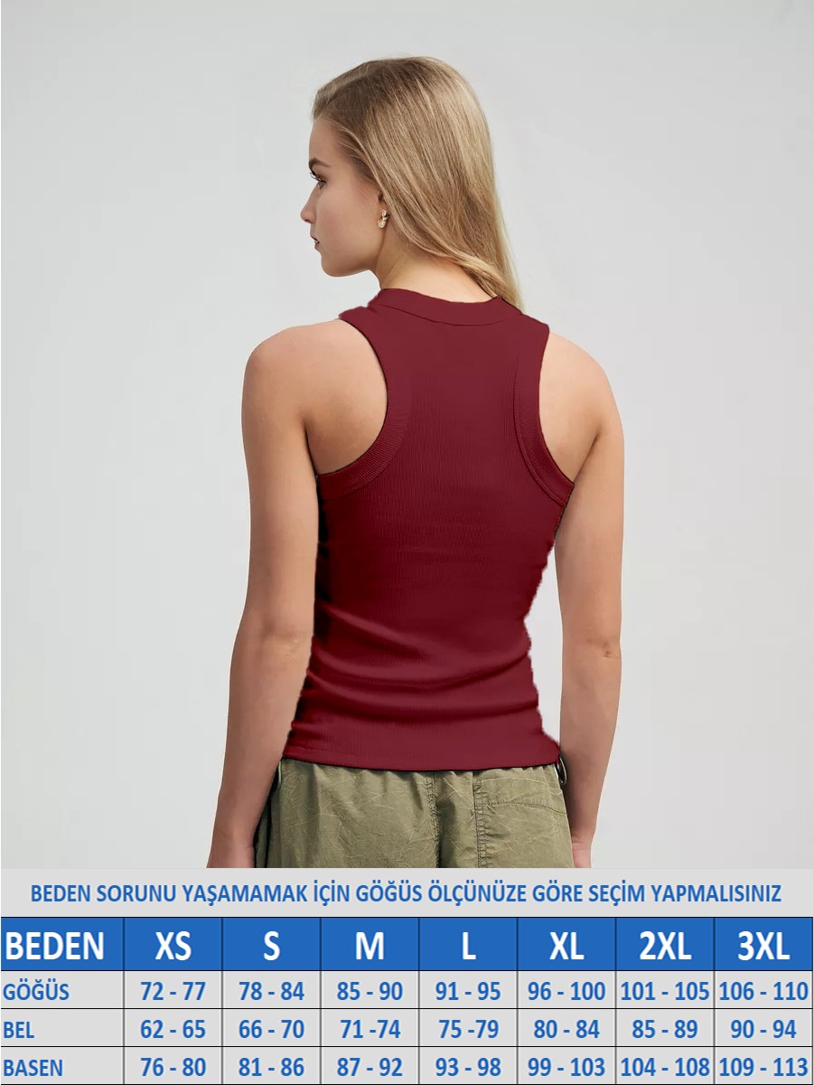 Novelle Halter Yaka Fitilli Atlet görsel 3