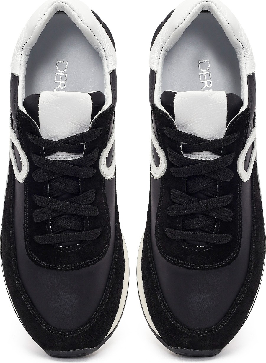 Derimod Kadın Siyah Bağcıklı Deri Sneaker 26PFD220814 görsel 4