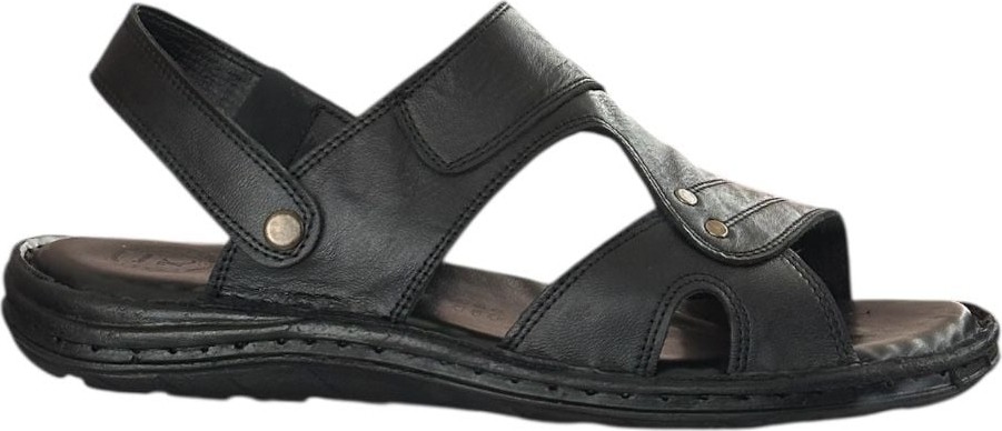 Cex 25Y Trv-7 Siyah Erkek Deri Sandalet görsel 2