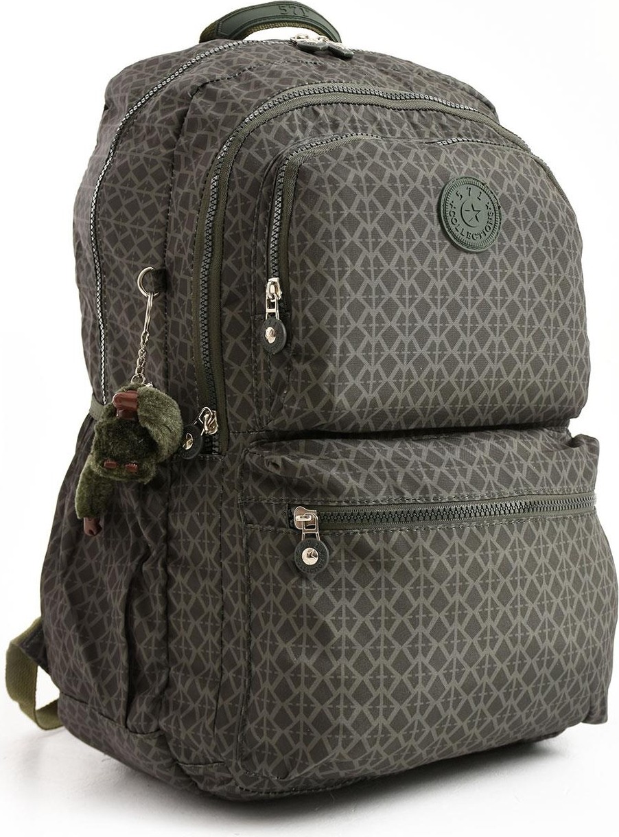571 Collections Çanta Ultra Hafif Sırt Çantası Okul Seyahat Unisex Desenli Yeşil (Model: 571-1C) görsel 4