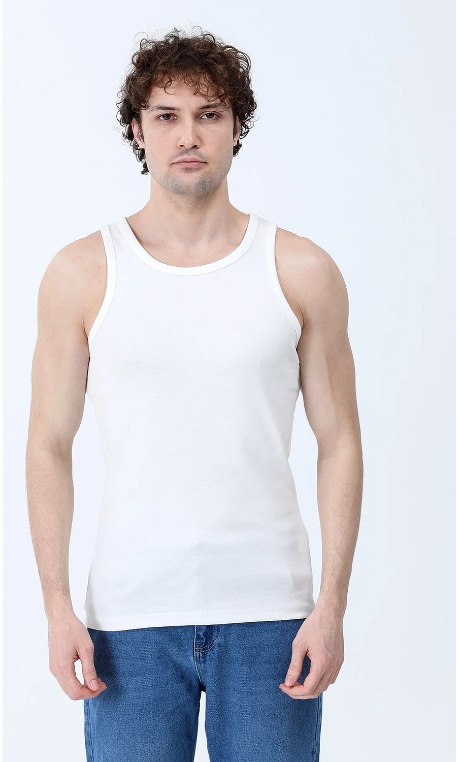 Erkek Halter Yaka Basic Sporcu Atlet Bej - 26Y 1008 görsel 5