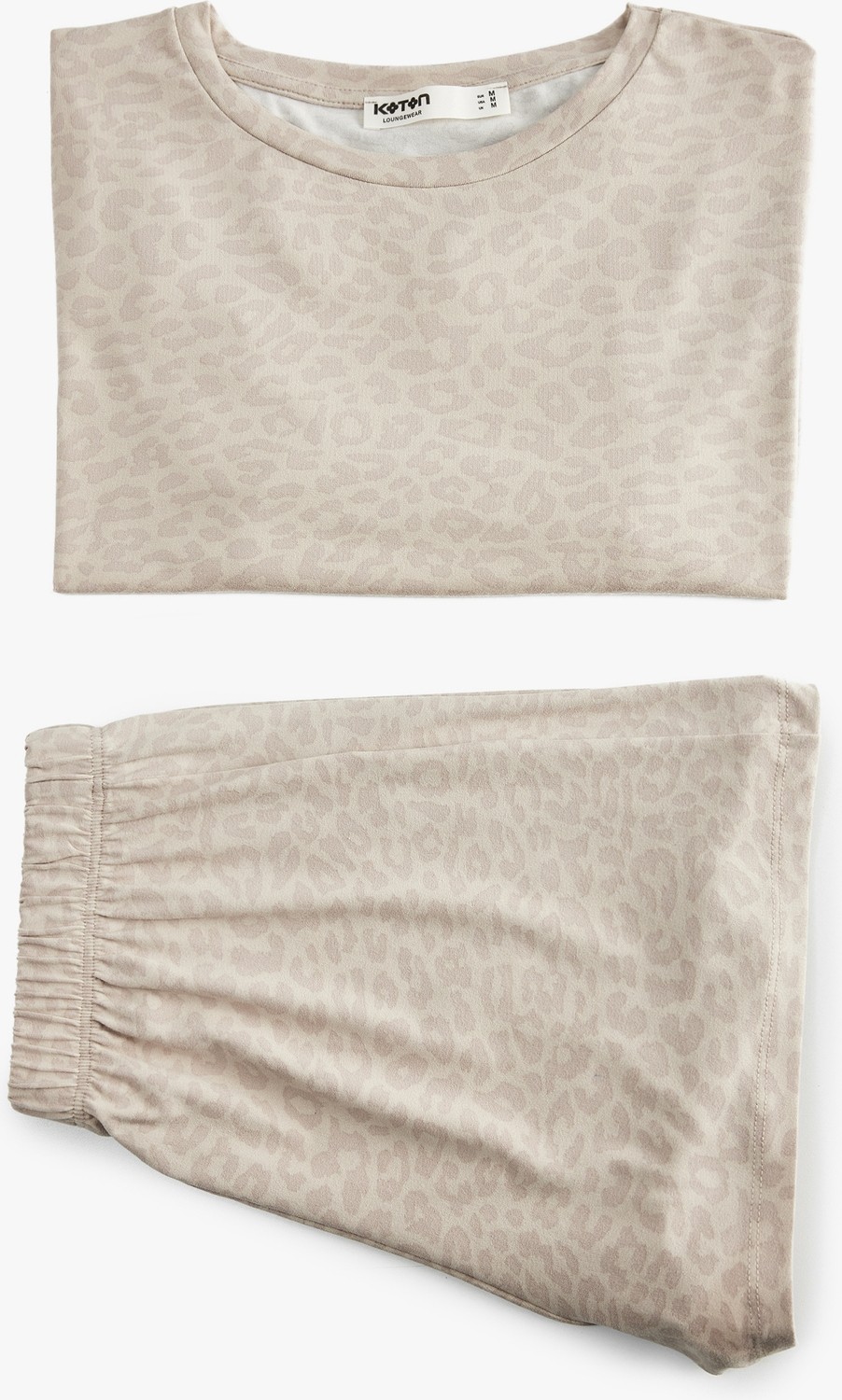Koton Rahat Kesim Bisiklet Yaka Kısa Kollu Pijama Takımı görsel 3