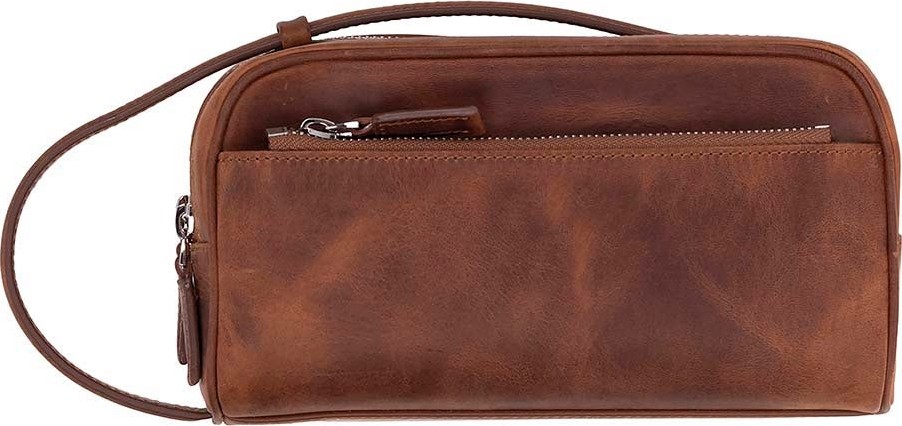BloominBag Mıren Saddle Heritage Hakiki Deri Unisex Seyahat Bakım & Organizer Clutch Çanta görsel 6