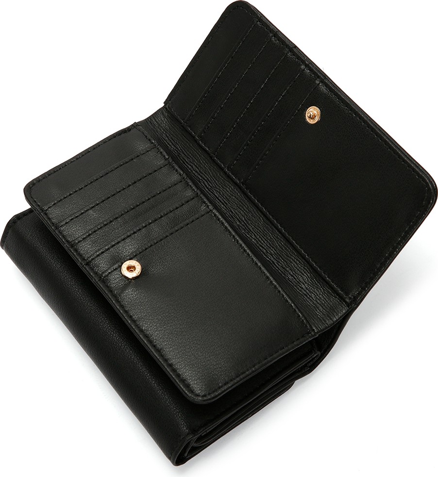 Derimod Kadın Siyah Cüzdan Kartlık Bölmeli Fermuarlı Model Şık Tasarım ile Minimalist Stil 000A2D551318 görsel 8
