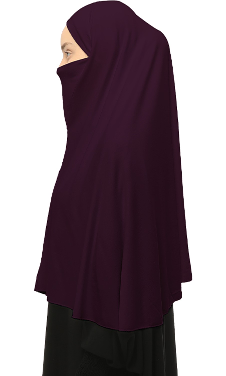 Altobeh Hazır Türban Peçeli Pratik Eşarp Tesettür Nikaplı Hijab - Namaz Örtüsü Sufle (3Xl) - Füme görsel 5