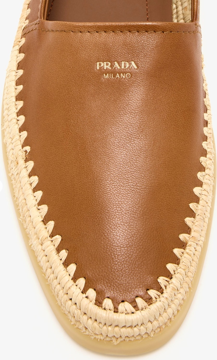 Prada Sport Nappa Deri Erkek Kahverengi Espadril görsel 4