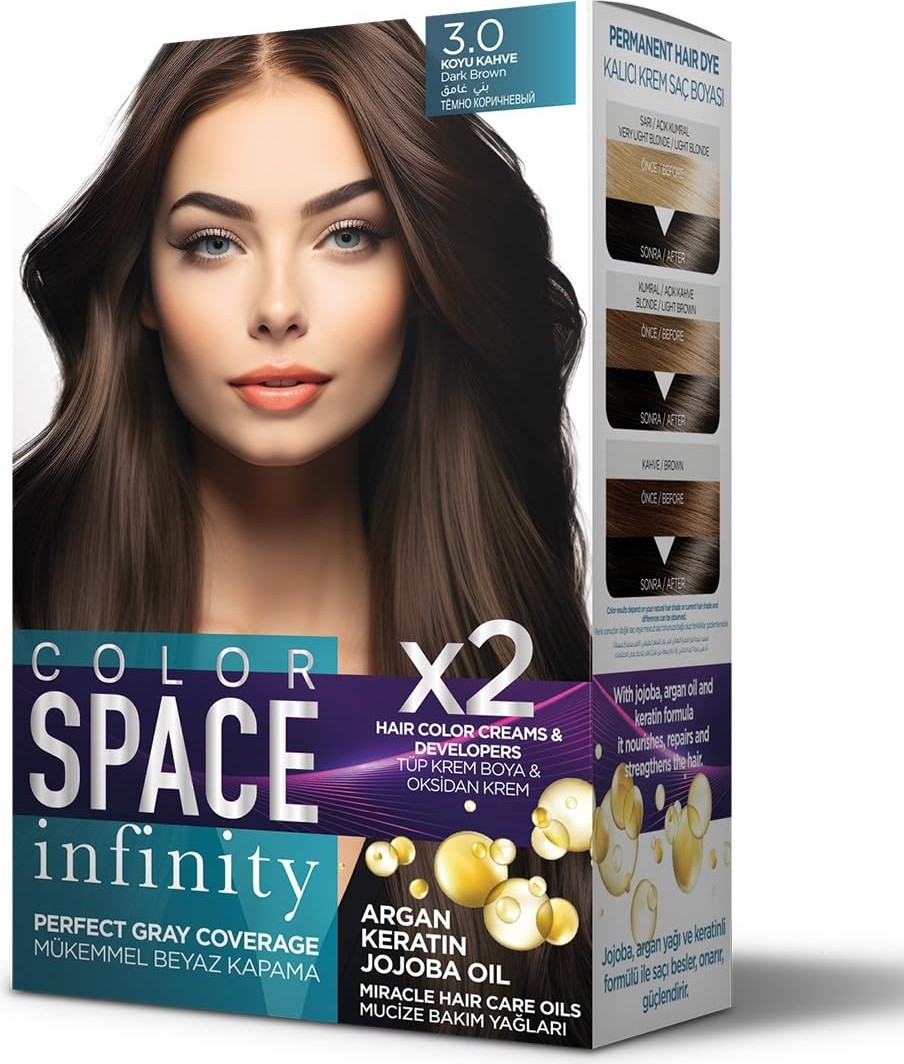 Aesco Color Space Infınıty Set Saç Boyası 3.0 Koyu Kahve