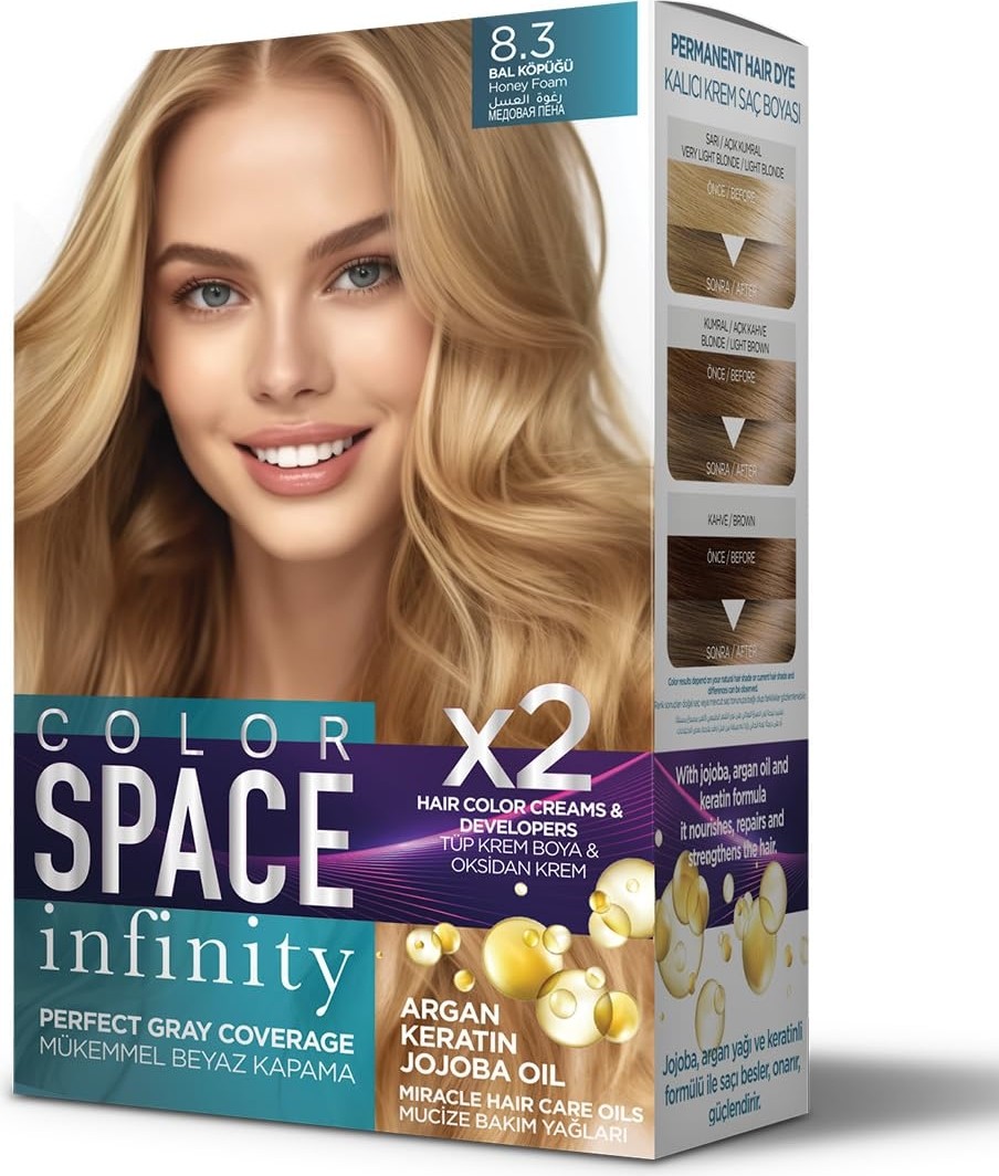 Aesco Color Space Infınıty Set Saç Boyası 8.3 Bal Köpüğü