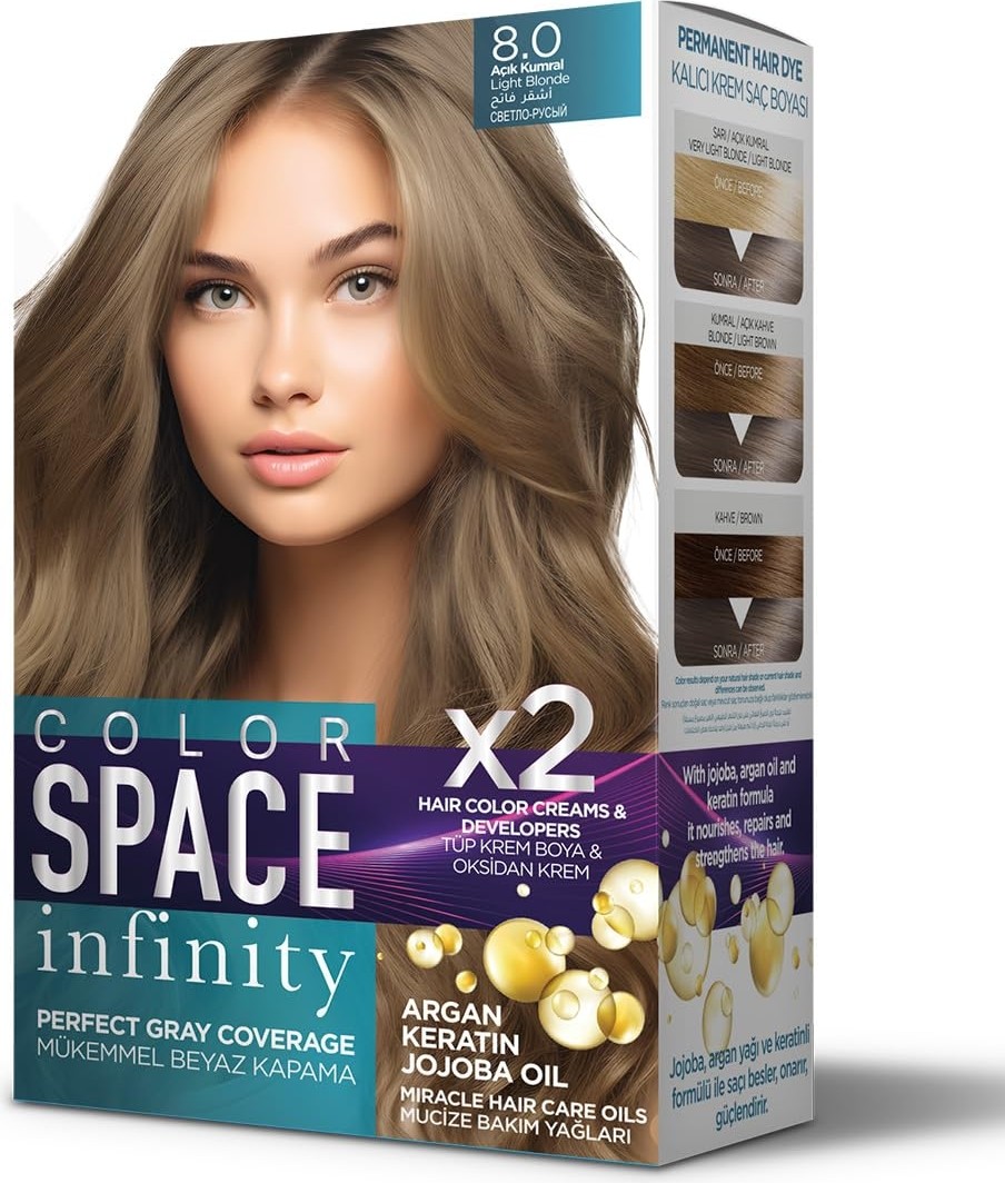 Die Grup Color Space Infınıty Set Saç Boyası 8.0 Açık Kumral