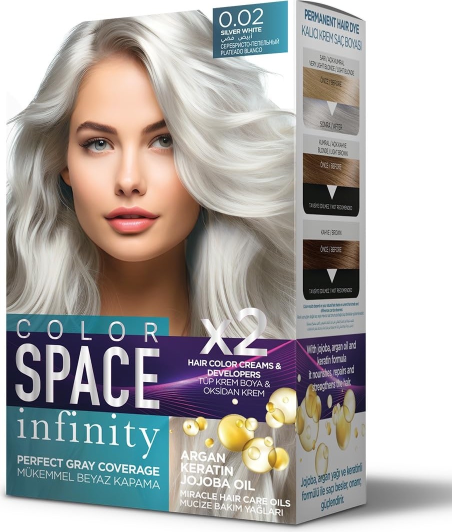 Esranın Dünyası Color Space Infınıty Set Saç Boyası Silver White