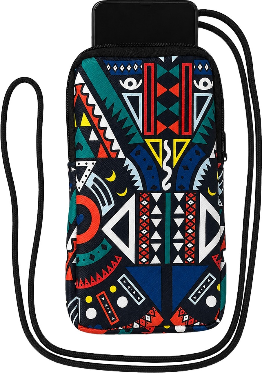 Wallery Bags Desenli Askılı Telefon Çantası, Cüzdan & Boyun Çantası