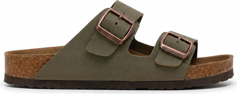 Sivarro Mantar Taban Unisex Çift Tokalı Terlik, Ortopedik, Hafif, Kaymaz Taban