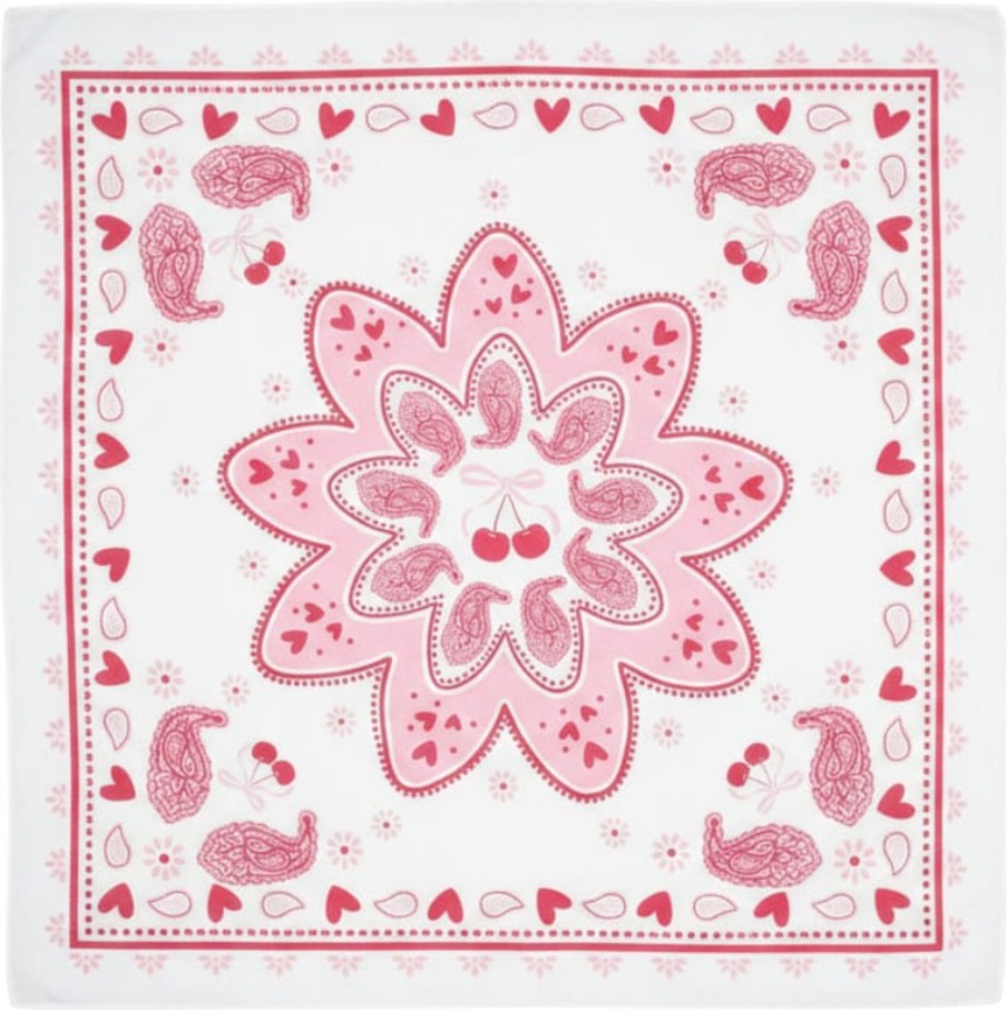 Tarzını Seç Beyaz Puantiyeli Fular Bandana Estascarf 48X48 cm görsel 5