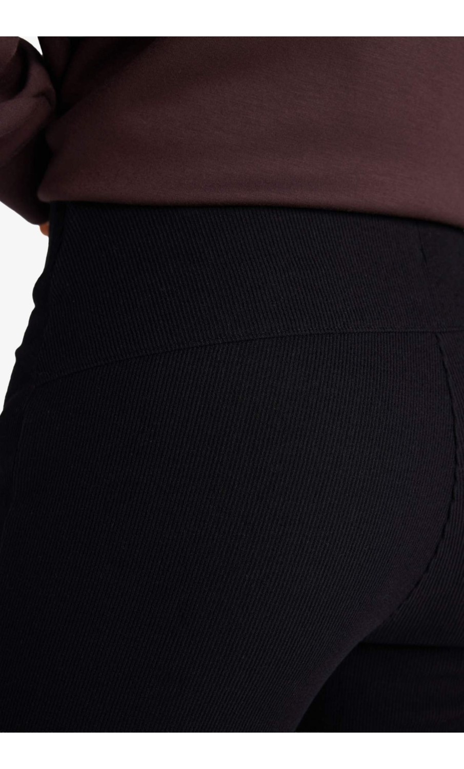 DeFacto Flare Fit Toparlayıcı Yüksek Bel İspanyol Paça Standart Boy Ribana Sporcu Pantolon F5040AX25WN görsel 6