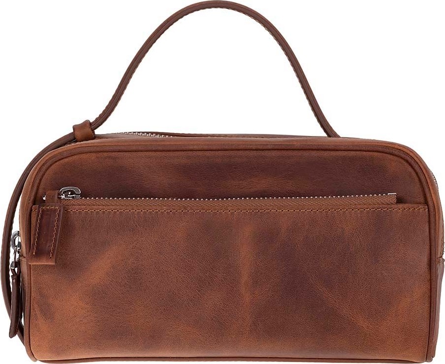 BloominBag Mıren Saddle Heritage Hakiki Deri Unisex Seyahat Bakım & Organizer Clutch Çanta görsel 4